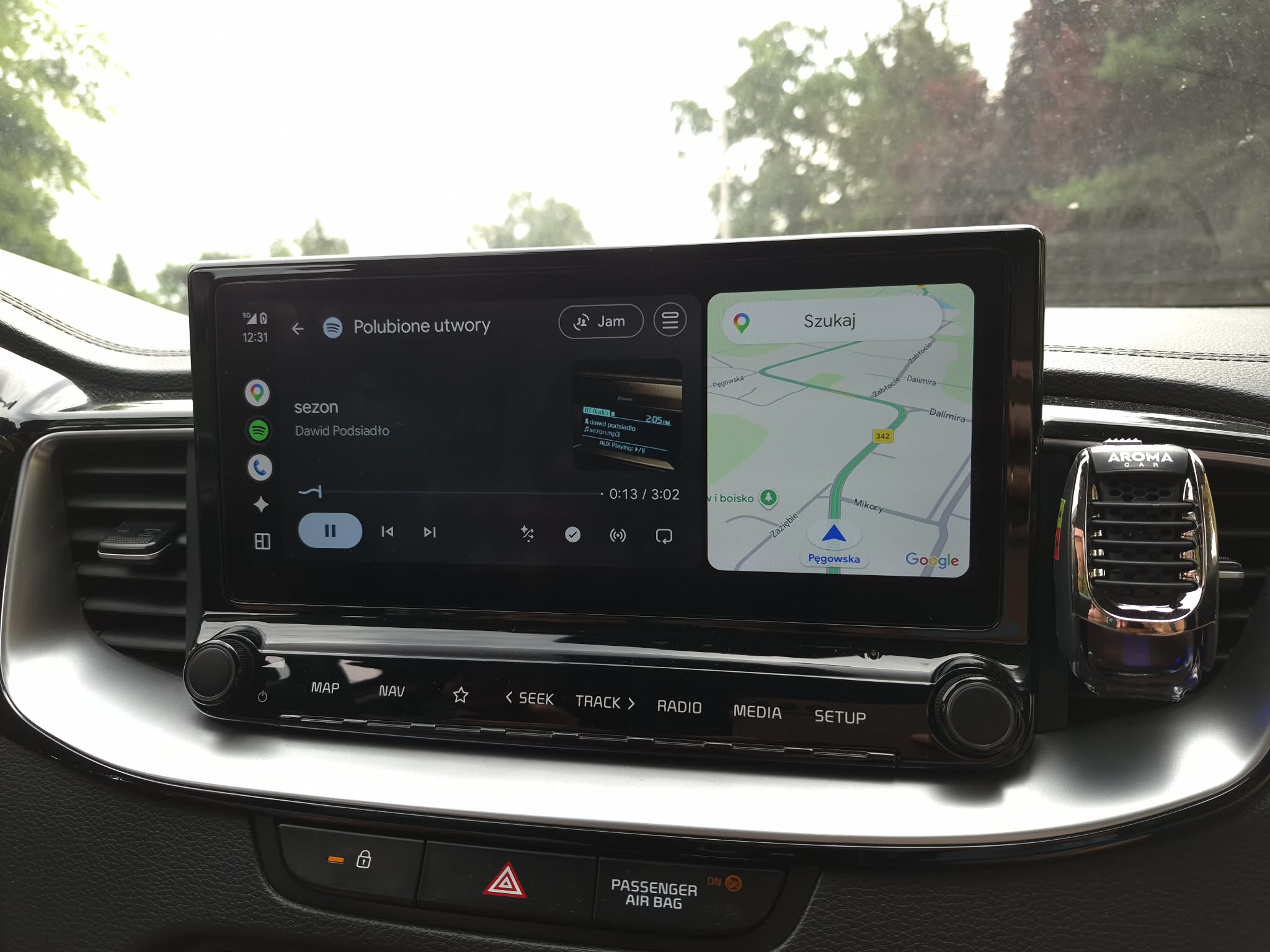 panel android auto w kia ceed
