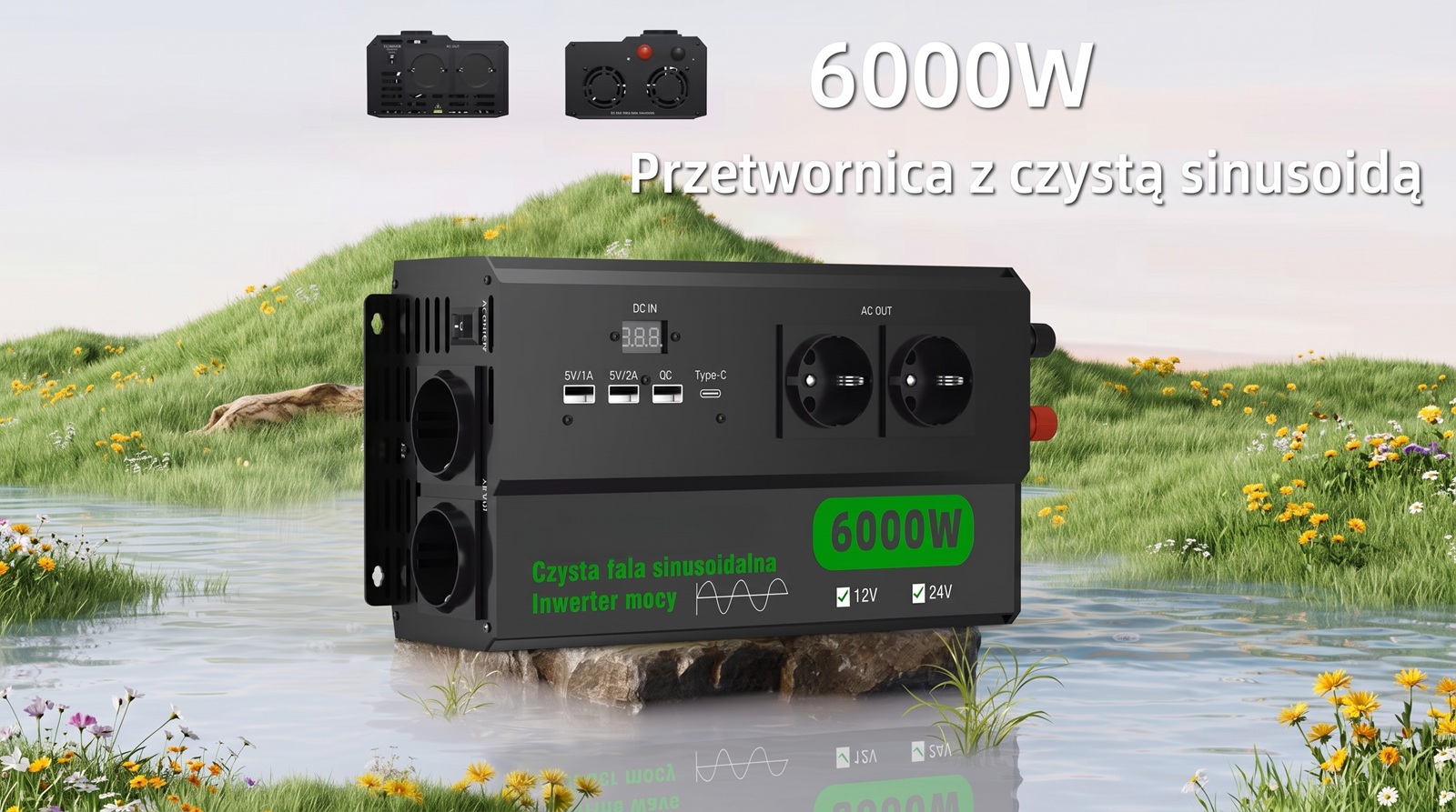 Przetwornica 12V na 230V samochodowa