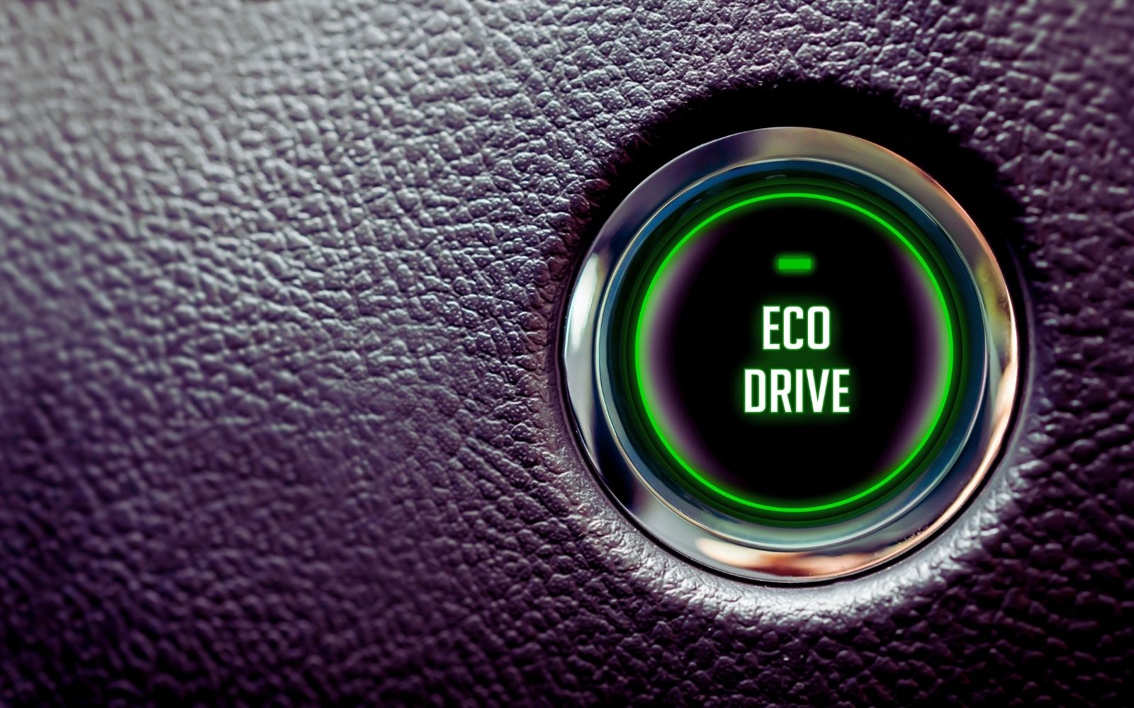 eco driving przycisk w samochodzie koncept